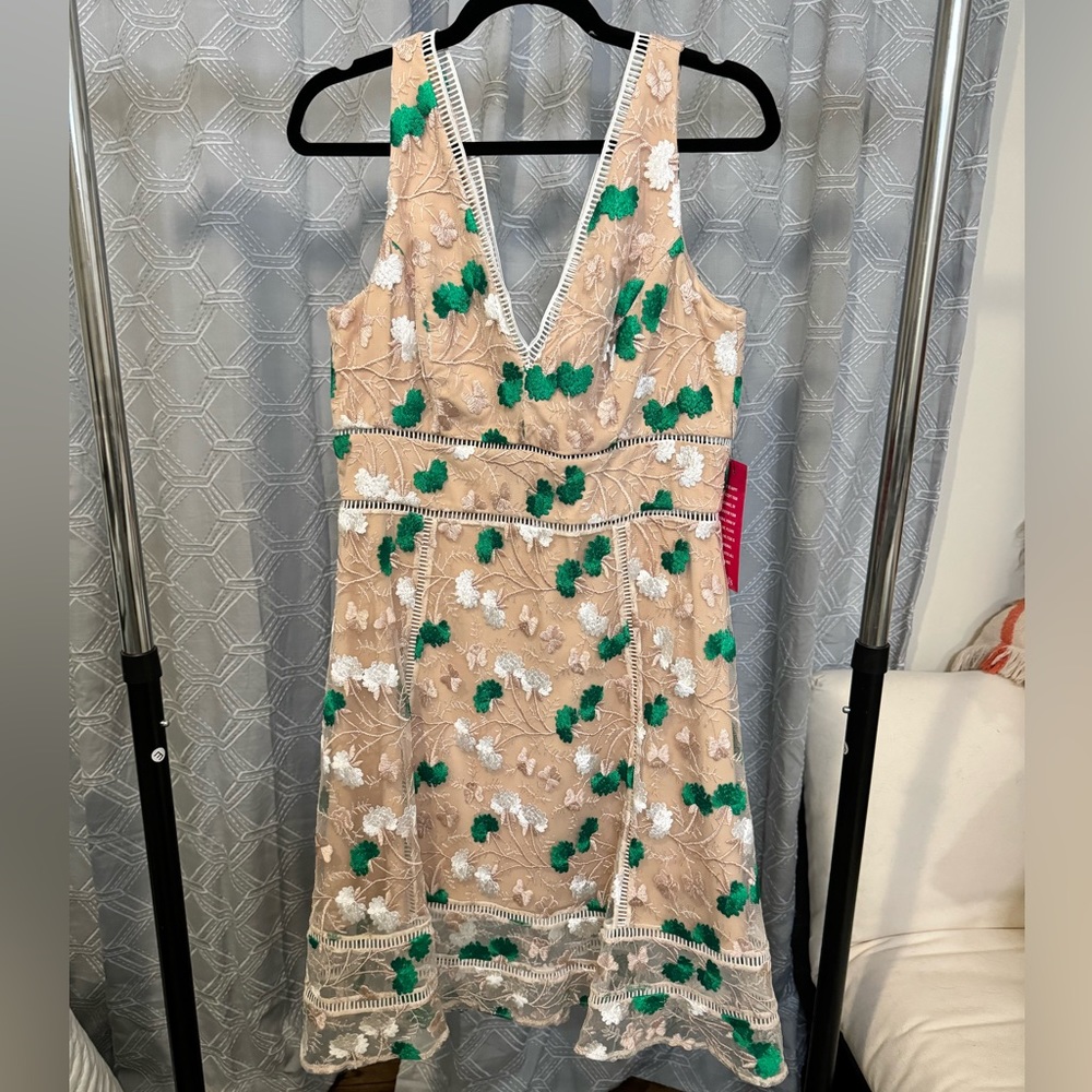 Badgley Mishka Embroidered Floral Dress Size 12